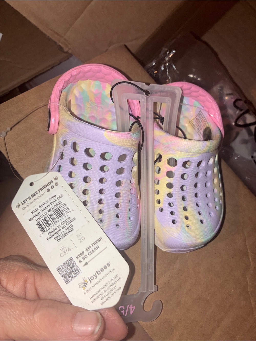 Kids Pastel Tie-Dye Clog - Pink/Multicolor